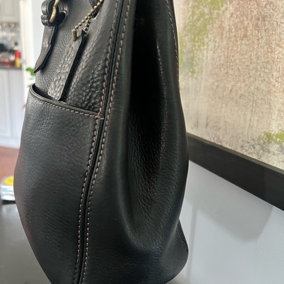 Coach Sonoma Black Pebbled Leather Drawstring Bag-Vintage - Picture 6 of 10